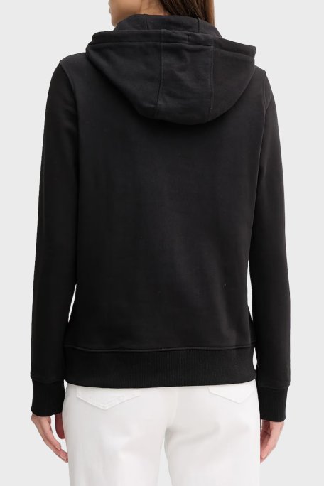 Tommy Jeans Baskılı Pamuklu Relaxed Fit Kapüşonlu Crop Kadın Sweat DW0DW20943 BDS SİYAH - Tommy Jeans (1)