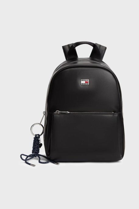 Tommy Jeans Charmlı Ayarlanabilir Omuz Askılı Kadın Sırt Çantası AW0AW18579 BDS SİYAH - Tommy Jeans