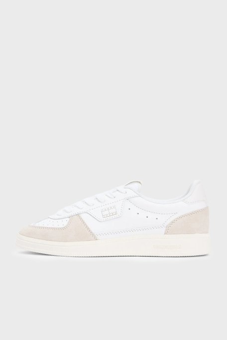 Tommy Jeans Deri Logolu Sneaker Kadın Ayakkabı EN0EN02988 01V BEYAZ - Tommy Jeans (1)