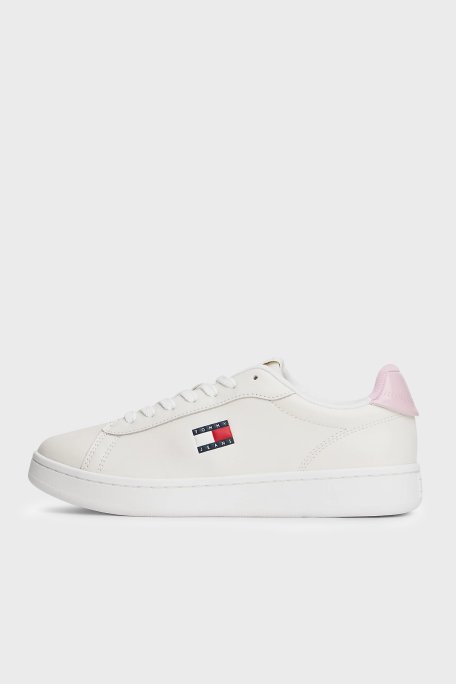 Tommy Jeans Hakiki Deri Logolu Sneaker Kadın Ayakkabı EN0EN03024 YBL BEYAZ - Tommy Jeans (1)