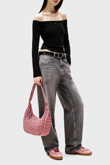 Tommy Jeans Kapitoneli Ayarlanabilir Askılı Bayan Çanta AW0AW17546 TI0 PEMBE - Tommy Jeans (1)