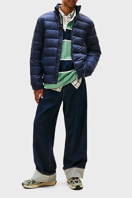 Tommy Jeans Kapitoneli Regular Fit Dik Yaka Şişme Erkek Mont DM0DM20658 C1G LACİVERT - Tommy Jeans (1)