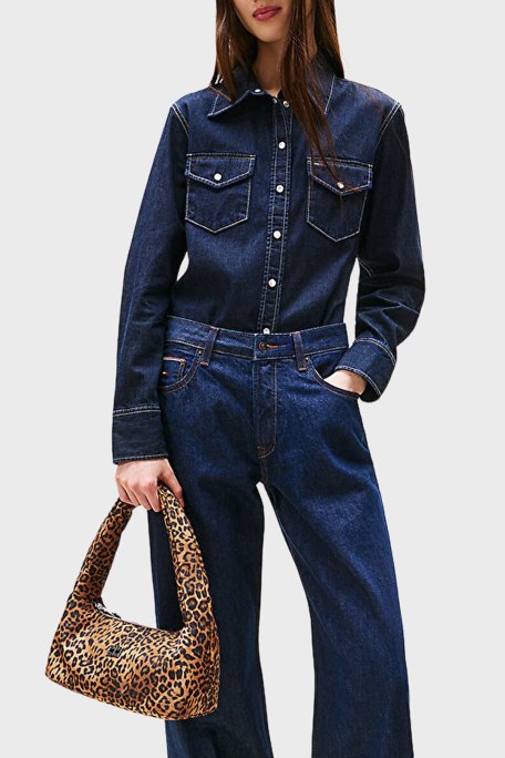 Tommy Jeans Leopar Desenli Omuz Askılı Bayan Çanta AW0AW18241 01R LEOPAR - Tommy Jeans (1)