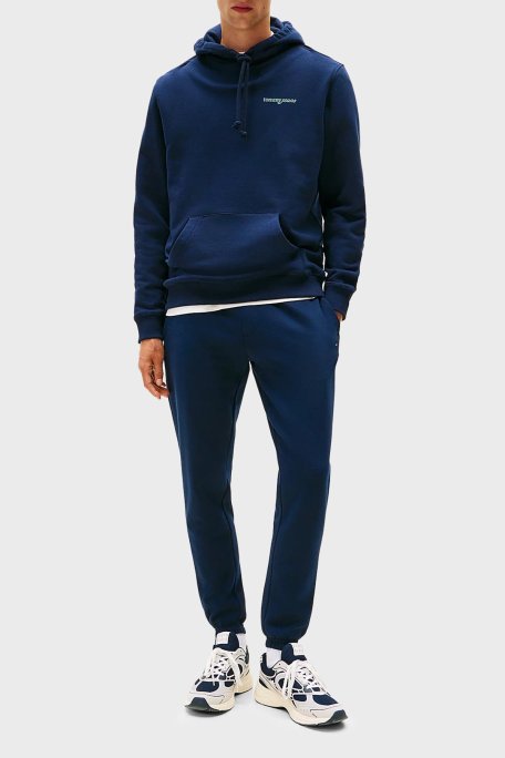 Tommy Jeans Logo Baskılı Pamuklu Regular Fit Kapüşonlu Erkek Sweat DM0DM22112 C1G LACİVERT - Tommy Jeans (1)