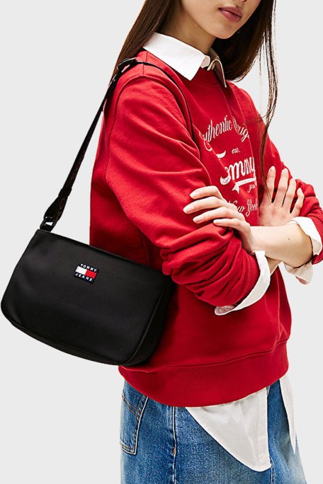 Tommy Jeans Logolu Ayarlanabilir Askılı Bayan Çanta AW0AW17544 BDS SİYAH - Tommy Jeans (1)