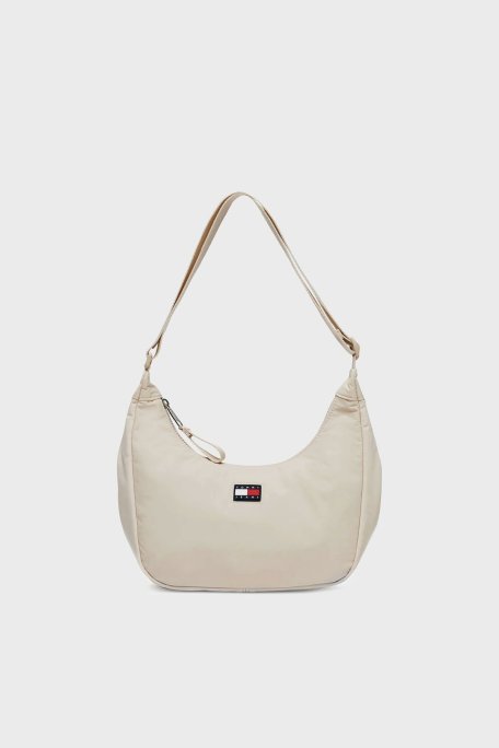 Tommy Jeans Logolu Ayarlanabilir Askılı Bayan Çanta AW0AW17547 ACG BEJ - Tommy Jeans
