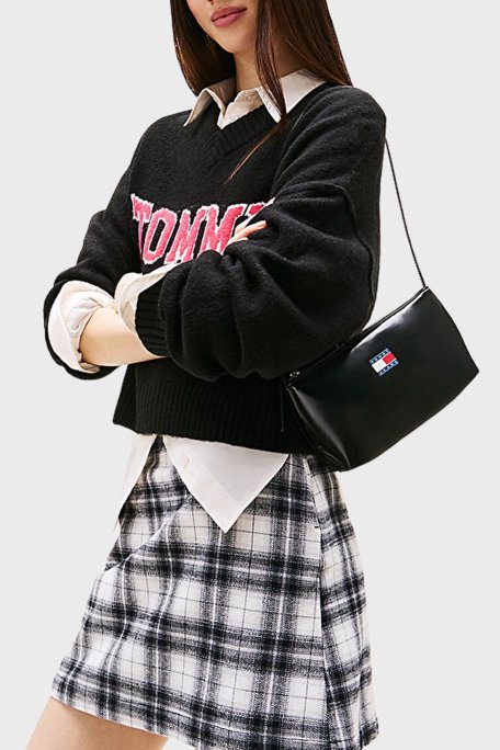 Tommy Jeans Logolu Ayarlanabilir Askılı Bayan Çanta AW0AW17866 BDS SİYAH - Tommy Jeans (1)