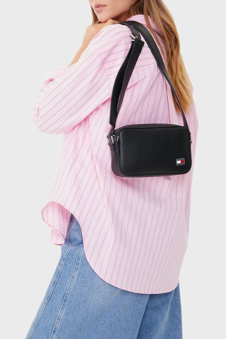 Tommy Jeans Logolu Ayarlanabilir Askılı Bayan Çanta AW0AW17872 BDS SİYAH - Tommy Jeans (1)