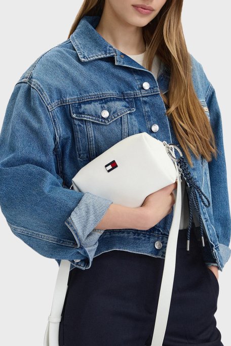 Tommy Jeans Logolu Ayarlanabilir Askılı Kadın Çanta AW0AW18456 YBL BEYAZ - Tommy Jeans (1)