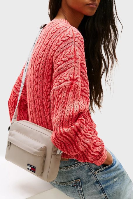 Tommy Jeans Logolu Ayarlanabilir Askılı Kadın Çanta AW0AW18462 AEP BEJ - Tommy Jeans (1)