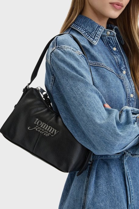 Tommy Jeans Logolu Ayarlanabilir Askılı Kadın Çanta AW0AW18468 BDS SİYAH - Tommy Jeans (1)