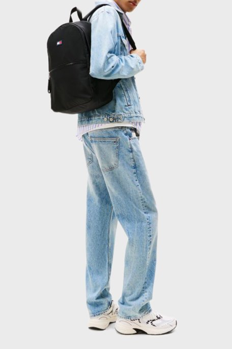 Tommy Jeans Logolu Ayarlanabilir Omuz Askılı Erkek Sırt Çantası AM0AM13404 BDS SİYAH - Tommy Jeans (1)