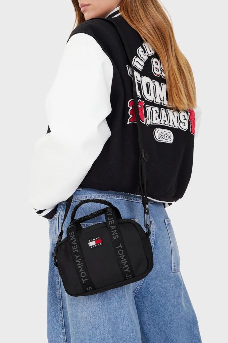 Tommy Jeans Logolu Çıkarılabilir Askılı Bayan Çanta AW0AW17889 BDS SİYAH - Tommy Jeans (1)