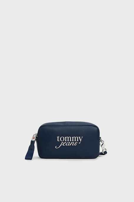 Tommy Jeans Logolu Çıkarılabilir Askılı Bayan Çanta AW0AW17897 C1G LACİVERT - Tommy Jeans
