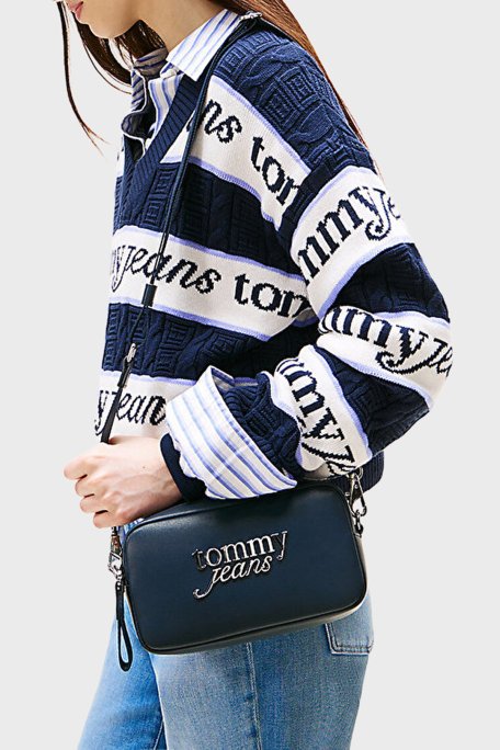 Tommy Jeans Logolu Çıkarılabilir Askılı Bayan Çanta AW0AW17897 C1G LACİVERT - Tommy Jeans (1)