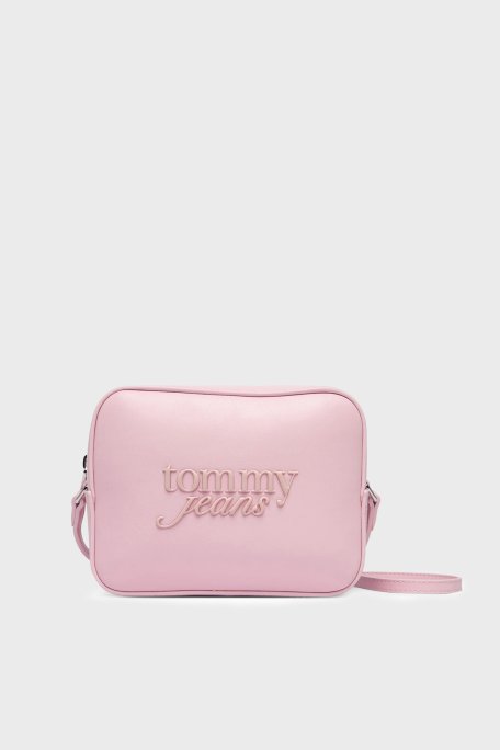Tommy Jeans Logolu Çıkarılabilir Askılı Kadın Çanta AW0AW18451 TOP PEMBE - Tommy Jeans