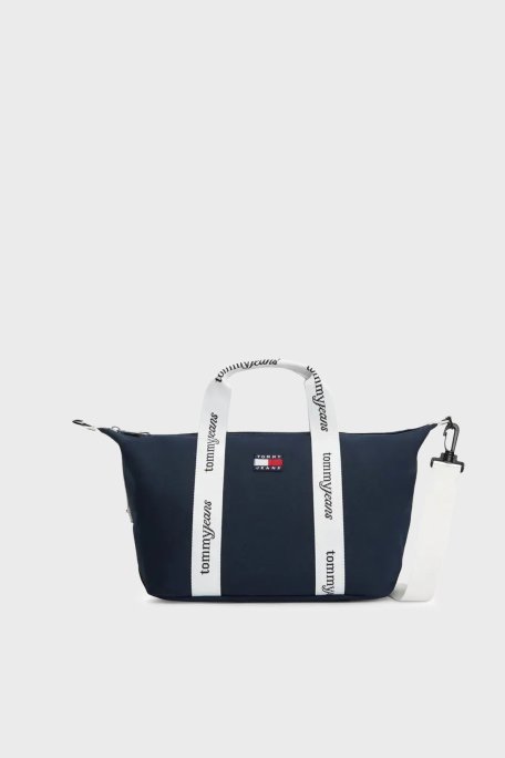 Tommy Jeans Logolu Çıkarılabilir Askılı Kadın Çanta AW0AW18460 C1G LACİVERT - Tommy Jeans