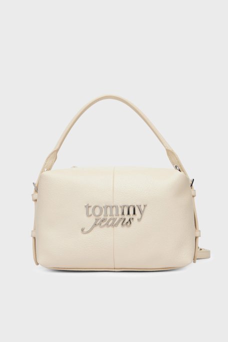 Tommy Jeans Logolu Çıkarılabilir Askılı Kadın Çanta AW0AW18470 ACG BEJ - Tommy Jeans