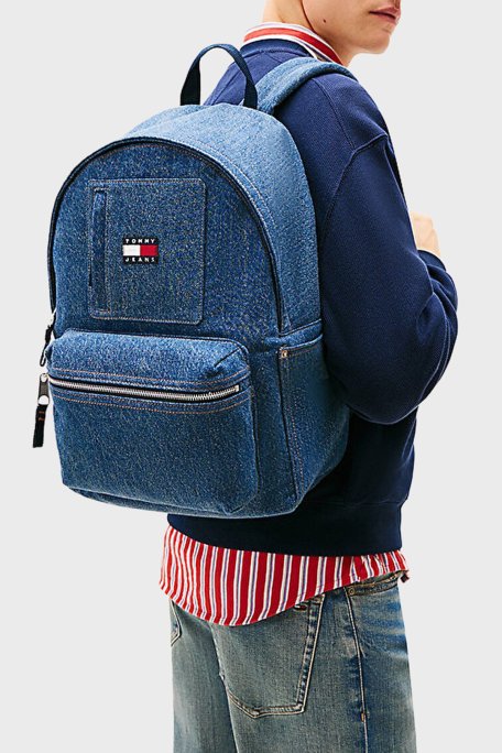 Tommy Jeans Logolu Denim Erkek Çanta AM0AM14052 1A7 MAVİ - Tommy Jeans (1)