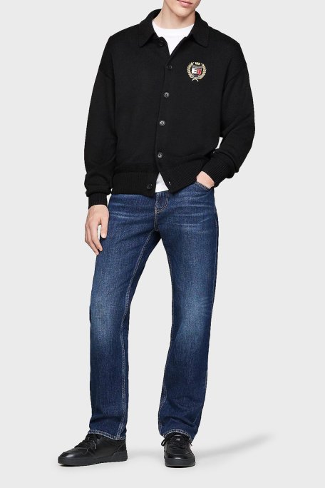 Tommy Jeans Logolu Deri Sneaker Erkek Ayakkabı EM0EM01443 BDS SİYAH - Tommy Hilfiger (1)