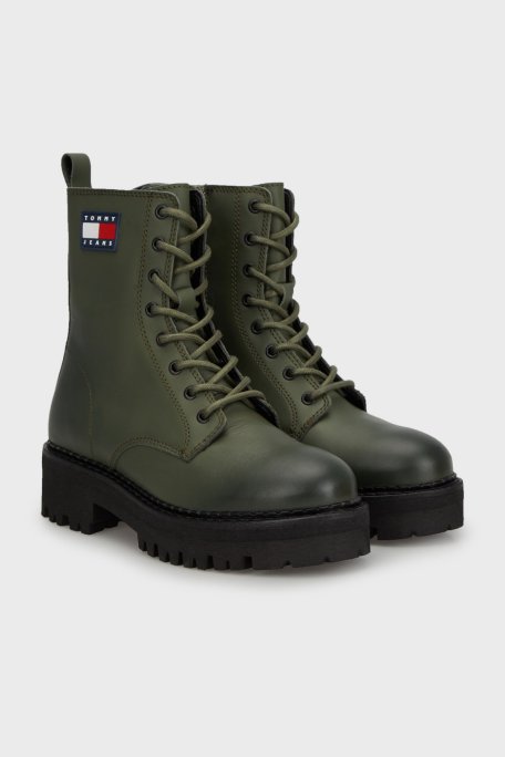 Tommy Jeans Logolu Fermuarlı Postal Bayan Bot EN0EN02628 M00 YEŞİL - Tommy Jeans (1)