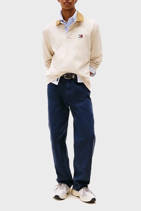 Tommy Jeans Logolu Kalın Tabanlı Sneaker Erkek Ayakkabı EM0EM01569 P06 BEYAZ-GRİ - Tommy Jeans (1)