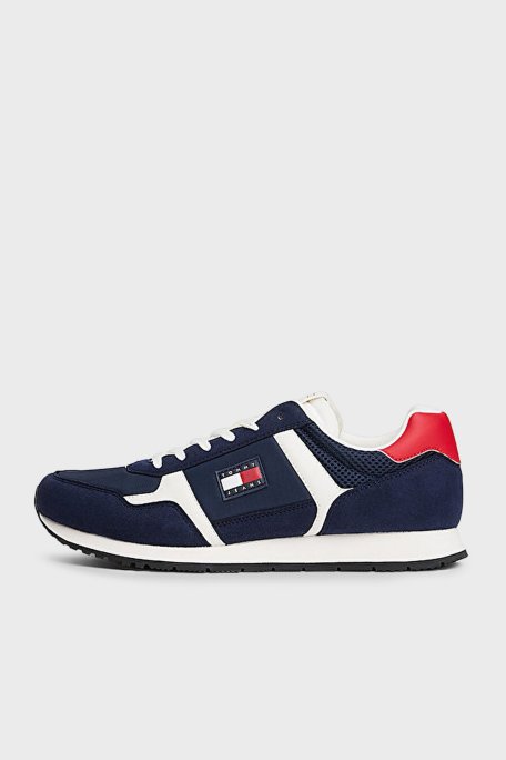 Tommy Jeans Logolu Karışık Dokulu Sneaker Erkek Ayakkabı EM0EM01617 C1G LACİVERT - Tommy Jeans (1)