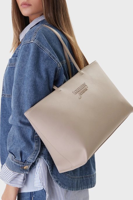 Tommy Jeans Logolu Omuz Askılı Kadın Çanta AW0AW18455 AEP BEJ - Tommy Jeans (1)