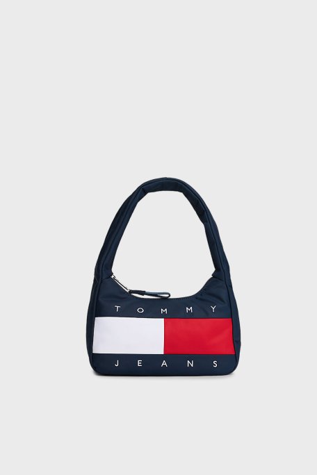Tommy Jeans Logolu Sabit Askılı Bayan Çanta AW0AW18074 C1G LACİVERT - Tommy Jeans