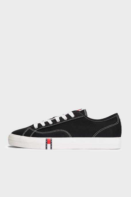 Tommy Jeans Logolu Sneaker Bayan Ayakkabı EN0EN02956 BDS SİYAH - Tommy Jeans (1)