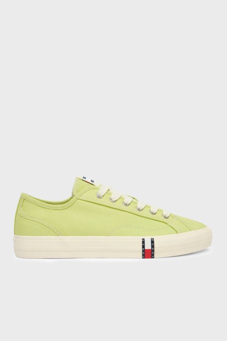 Tommy Jeans Logolu Sneaker Bayan Ayakkabı EN0EN02956 LT9 YEŞİL - Tommy Jeans