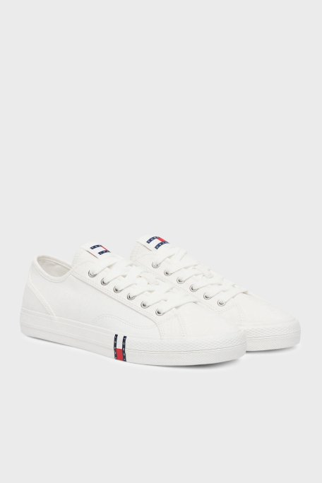 Tommy Jeans Logolu Sneaker Bayan Ayakkabı EN0EN02956 YBL BEYAZ - Tommy Jeans (1)