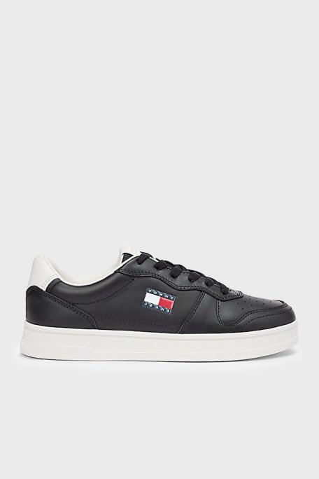 Tommy Jeans Logolu Sneaker Kadın Ayakkabı EN0EN03006 BDS SİYAH - Tommy Jeans