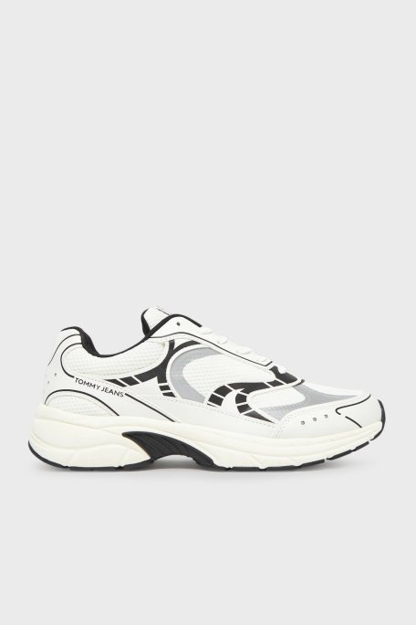 Tommy Jeans Logolu Sneaker Erkek Ayakkabı EM0EM01594 BDS SİYAH - Tommy Jeans