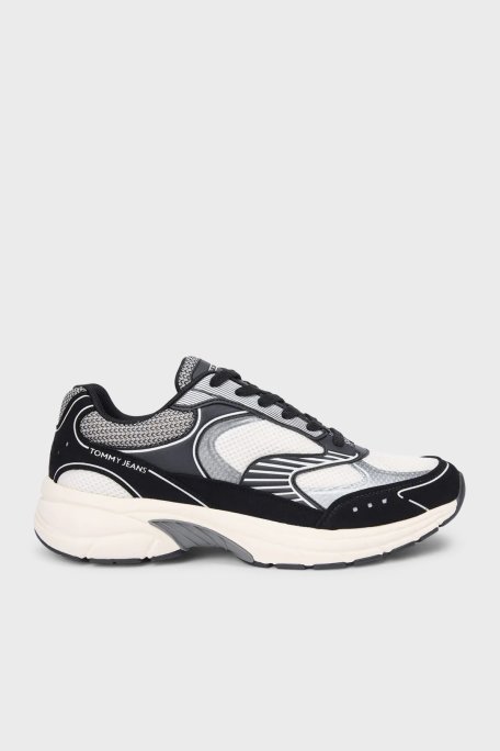 Tommy Jeans Logolu Sneaker Erkek Ayakkabı EM0EM01665 0GN SİYAH-BEJ - Tommy Hilfiger
