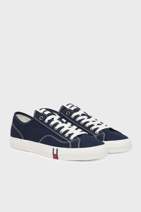 Tommy Jeans Logolu Sneaker Erkek Ayakkabı EM0EM01674 C1G LACİVERT - Tommy Jeans (1)