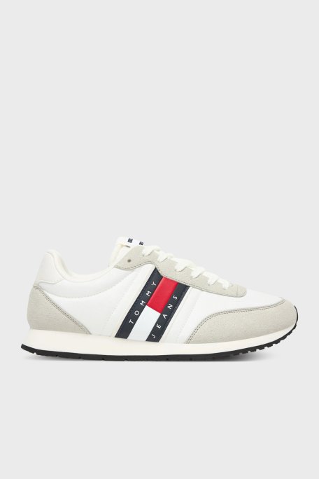 Tommy Jeans Logolu Sneaker Erkek Ayakkabı EM0EM01709 YBL BEYAZ - Tommy Jeans