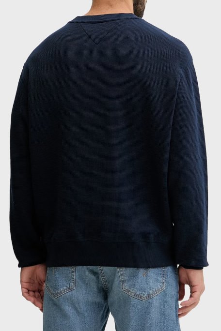 Tommy Jeans Pamuklu Regular Fit Bisiklet Yaka Erkek Sweat DM0DM21622 C1G LACİVERT - Tommy Jeans (1)