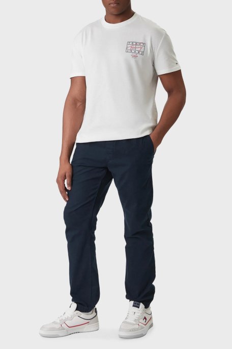 Tommy Jeans Pamuklu Regular Fit Bisiklet Yaka Erkek T Shirt DM0DM22319 YBL BEYAZ - Tommy Jeans (1)