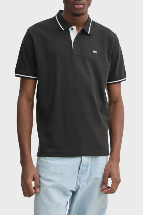 Tommy Jeans Pamuklu Regular Fit Düğmeli Erkek Polo Yaka T Shirt DM0DM20745 PT2 KOYU GRİ - Tommy Jeans