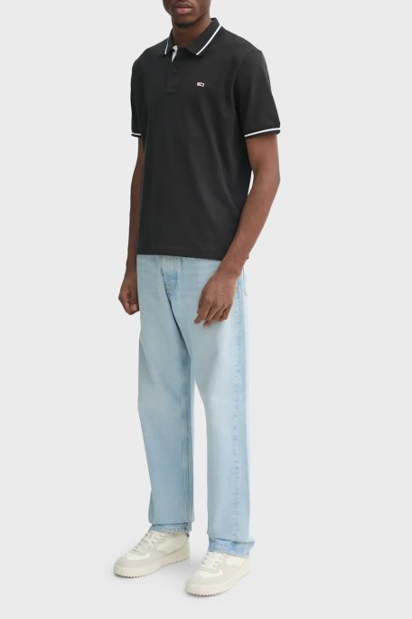 Tommy Jeans Pamuklu Regular Fit Düğmeli Erkek Polo Yaka T Shirt DM0DM20745 PT2 KOYU GRİ - Tommy Jeans (1)