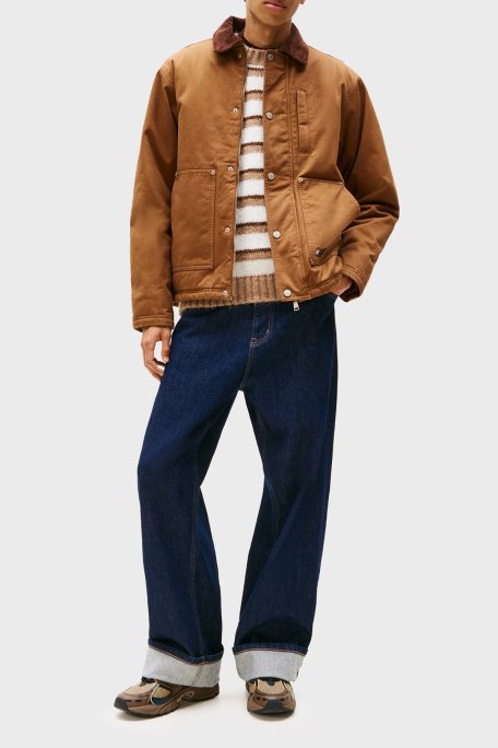 Tommy Jeans Pamuklu Regular Fit Kadife Yaka Detaylı Erkek Ceket DM0DM22047 GVP KAHVE - Tommy Jeans (1)