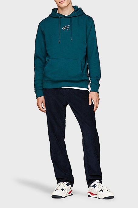 Tommy Jeans Pamuklu Regular Fit Kapüşonlu Erkek Sweat DM0DM20507 CWG KOYU YEŞİL - Tommy Jeans (1)