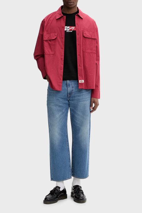 Tommy Jeans Pamuklu Regular Fit Logolu Bisiklet Yaka Erkek T Shirt DM0DM22539 BDS SİYAH - Tommy Jeans (1)