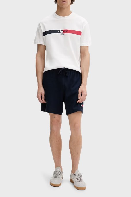 Tommy Jeans Pamuklu Regular Fit Logolu Bisiklet Yaka Erkek T Shirt DM0DM22539 YBL BEYAZ - Tommy Jeans (1)