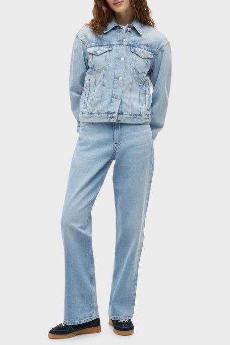 Tommy Jeans Pamuklu Regular Fit Yüksek Bel Jeans Kadın Kot Pantolon DW0DW23018 1AB AÇIK MAVİ - Tommy Jeans (1)