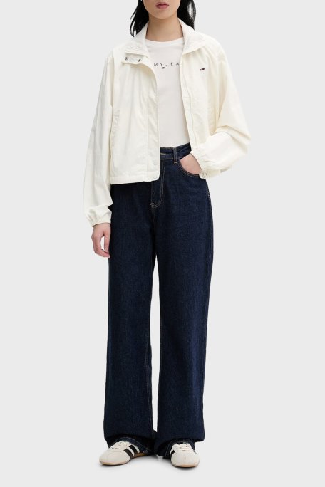 Tommy Jeans Pamuklu Slim Fit Logo Baskılı Bisiklet Yaka Kadın T Shirt DW0DW18398 YBL BEYAZ - Tommy Jeans (1)