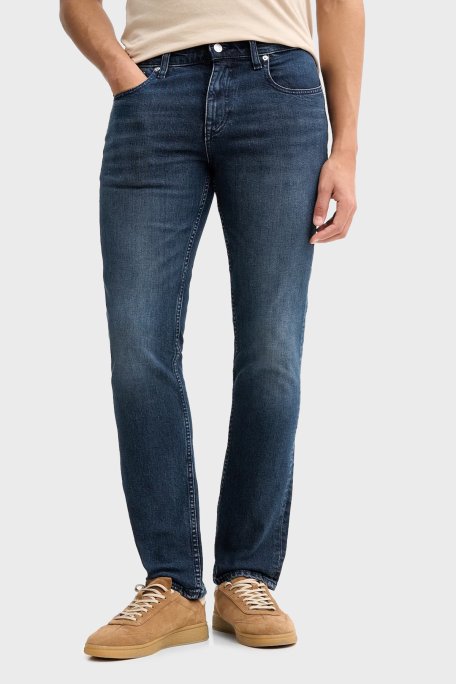 Tommy Jeans Pamuklu Slim Fit Nomal Bel Jeans Erkek Kot Pantolon DM0DM22587 1BK MAVİ - Tommy Jeans