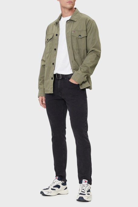 Tommy Jeans Pamuklu Slim Fit Normal Bel Dar Paça Jeans Erkek Kot Pantolon DM0DM21232 1BZ MAVİ - Tommy Jeans (1)