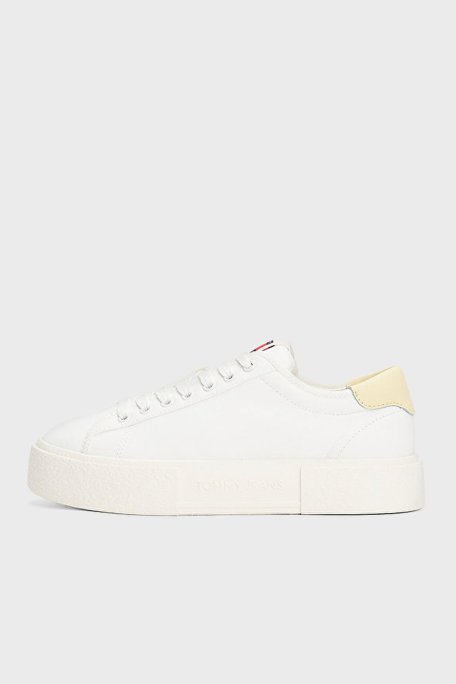 Tommy Jeans Platform Canvas Sneaker Bayan Ayakkabı EN0EN02792 YBL BEYAZ - Tommy Jeans (1)